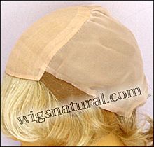 Kylie Envyhair wig, Mono top hand-tied sides and back, color medium blonde