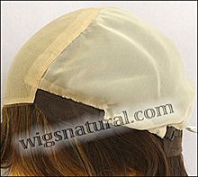 Kylie Envyhair wig, Mono top hand-tied sides and back, color shown chocolate caramel