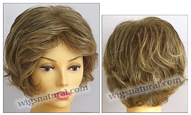 Kylie Envyhair wig, Mono top hand-tied sides and back, color shown frosted