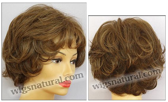 Kylie Envyhair wig, Mono top hand-tied sides and back, color shown light brown