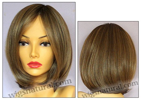 Envyhair wig Lynsey, Mono top lace front wig, color shown toasted sesame