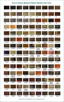 Forever Young Wig Collection & Flaunt Wig Collection Color Chart Forever Young Wig Collection & Flaunt Wig Collection Color Chart