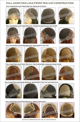 Full Hand-Tied Lace Front Wig Cap Construction - all custom made Full Hand-Tied Lace Front Wig Cap Construction - all custom made