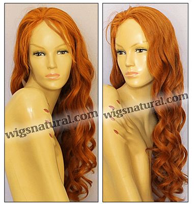 Full Hand-tied Monofilament wig, Virgin Brazilian Remy Hair, virgin European remy hair, or virgin Asian hair, wig style VWMN-Copper-TbodyCurl-M25x27-24
