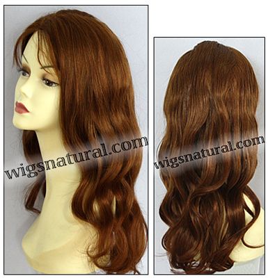 Full Hand-tied Monofilament wig, Virgin Brazilian Remy Hair, virgin European remy hair, or virgin Asian hair, wig style VWMN-EuMCBrown-24HL22-24, Custom