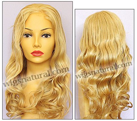 Full Hand-tied Monofilament wig, Virgin Brazilian Remy Hair, virgin European remy hair, or virgin Asian hair, wig style VWMN-GBlond-bodyCurl-12GHL11N-22