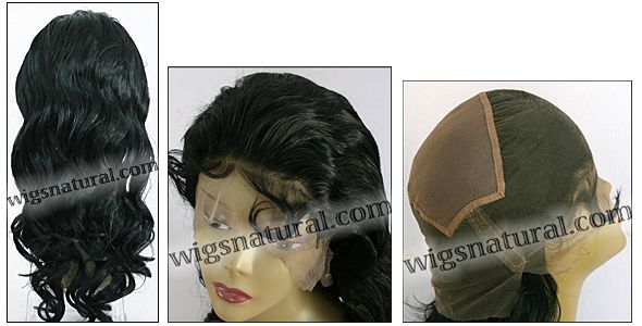 Full lace wig, Chinese remy hair, wig style WN-Chinese-jumboCurl-1B-26, custom
