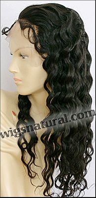 Full lace wig, Indian remy hair, wig style WN-bodyCurl-1B-24, custom