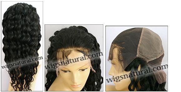 Full lace wig, Indian remy hair, wig style WN-bodyCurl-1B-24, custom