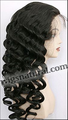 Full lace wig, Indian remy hair, wig style WN-BodyCurl-1B-26, custom