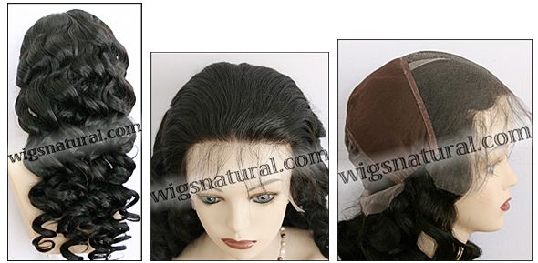 Full lace wig, Indian remy hair, wig style WN-BodyCurl-1B-26, custom