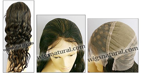 Full lace wig, Indian remy hair, wig style WN-BodyCurl-27HL1B-28, custom
