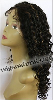 Full lace wig, Indian remy hair, wig style WN-Curly-30HL1B-22, in stock