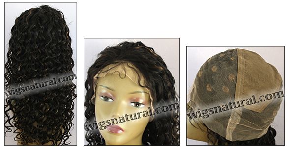Full lace wig, Indian remy hair, wig style WN-Curly-30HL1B-22, in stock