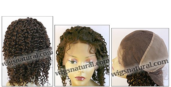 Full lace wig, Indian remy hair, wig style WN-Curly-M2x4-16, in stock