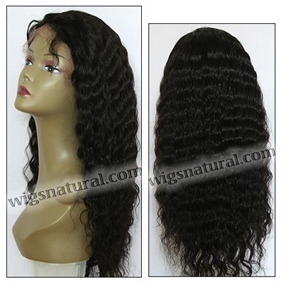 Full lace wig, Indian remy hair, wig style WN-DeepWave-1B-26, in stock