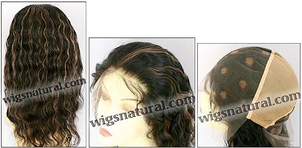Full lace wig, Indian remy hair, wig style WN-FrenchWave-30HL1B-16, custom