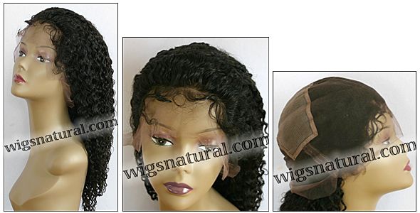 Full lace wig, Indian remy hair, wig style WN-JeriCurl-1B-26, in stock