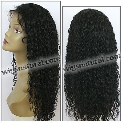 Full lace wig, Indian remy hair, wig style WN-LightCurl-1B-22, in stock
