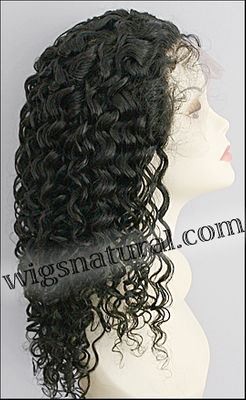 Full lace wig, Indian remy hair, wig style WN-LooseCurl-1B-24, in stock