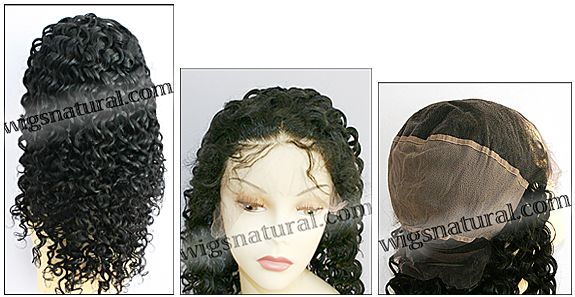 Full lace wig, Indian remy hair, wig style WN-LooseCurl-1B-24, in stock