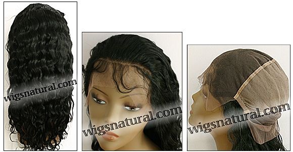 Full lace wig, Indian remy hair, wig style WN-PWavy-1-22, custom