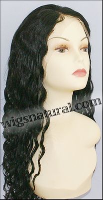 Full lace wig, Indian remy hair, wig style WN-PWavy-1B-26, custom
