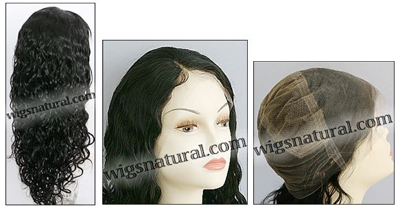 Full lace wig, Indian remy hair, wig style WN-PWavy-1B-26, custom