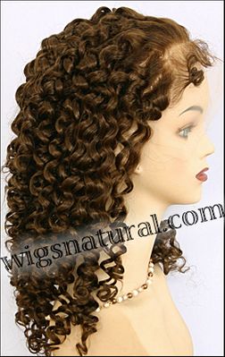 Full lace wig, Indian remy hair, wig style WN-spiralCurl-4-24, in stock