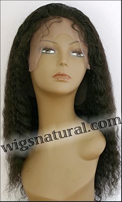 Full lace wig, Indian remy hair, wig style WN-tightCurl-1B-22, in stock