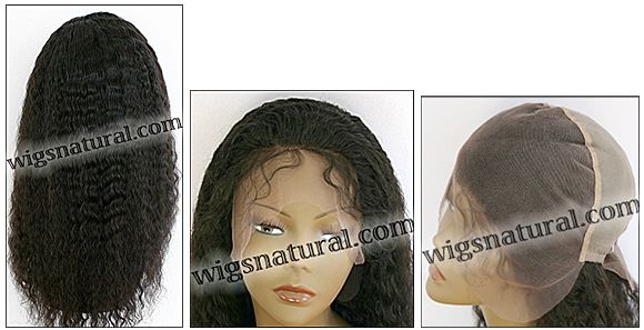 Full lace wig, Indian remy hair, wig style WN-tightCurl-1B-22, in stock