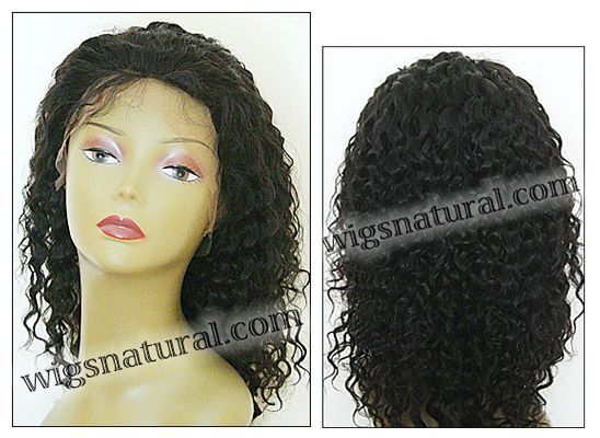 Full lace wig, Indian remy hair, wig style WN-tightCurly-1B-18, in stock