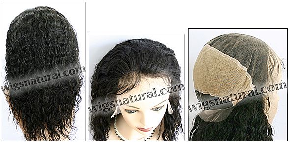 Full lace wig, Indian remy hair, wig style WN-VeryWavy-1B-20, custom