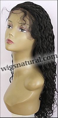 Full lace wig, Indian remy hair, wig style WN-VeryWavy-1B-24, in stock