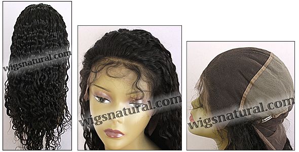 Full lace wig, Indian remy hair, wig style WN-VeryWavy-1B-24, in stock