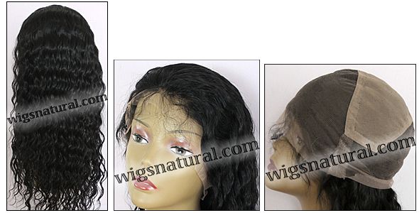Full lace wig, Indian remy hair, wig style WN-Wavy-1-24, in stock