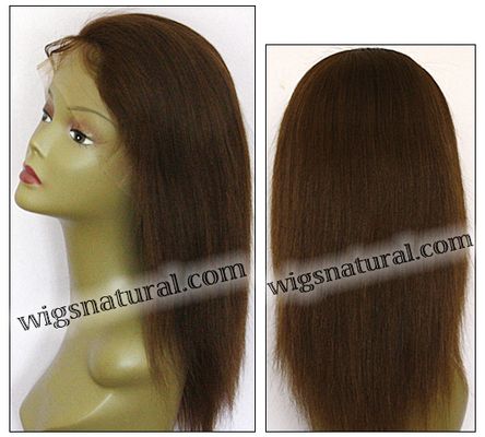 Full lace wig, Indian remy hair, wig style WN-YakiStraight-4-16, in stock