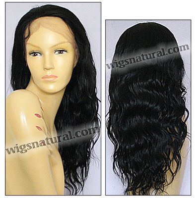Full lace wig, Malaysian remy hair, wig style WN-Malaysian-PWavy-1B-24, custom
