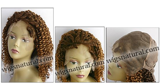 Full lace wig, virgin Brazilian hair, virgin Mongolian hair, virgin Malaysian hair, virgin Chinese hair, style VW-GLBrown-Curly-8Top3-26