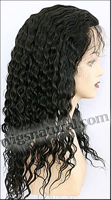 Full lace wig, Virgin Brazilian Remy hair, wig style WN-VirBrazilian-LightCurl-1B-22, In stock Full lace wig, Virgin Brazilian Remy hair, wig style WN-VirBrazilian-LightCurl-1B-22, In stock
