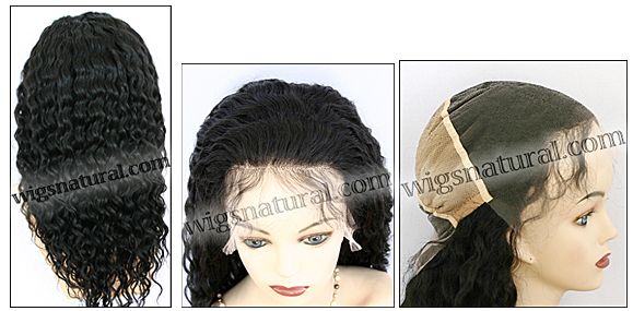 Full lace wig, Virgin Brazilian Remy hair, wig style WN-VirBrazilian-LightCurl-1B-22, In stock Full lace wig, Virgin Brazilian Remy hair, wig style WN-VirBrazilian-LightCurl-1B-22, In stock