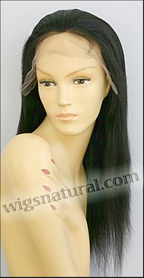 Full lace wig, Virgin Brazilian Remy hair, wig style WN-VirBrazilian-SStraight-1B-22, In stock