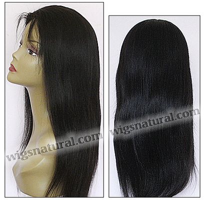 Glueless Lace Wig, Indian remy hair wig, style WNGL-lightYaki-N-22, in stock Glueless Lace Wig, Indian remy hair wig, style WNGL-lightYaki-N-22, in stock