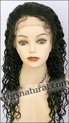 Glueless Lace Wig, Indian remy hair wig, style WNGL-Wavy-1B-22, in stock