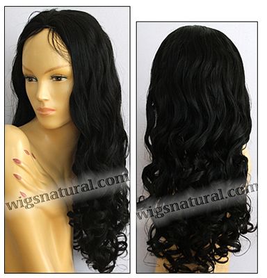 Glueless Lace Wigs, Full Hand-Tied Lace Front Wigs, Indian remy hair, style WNGL-bodyCurl-1-30, Custom