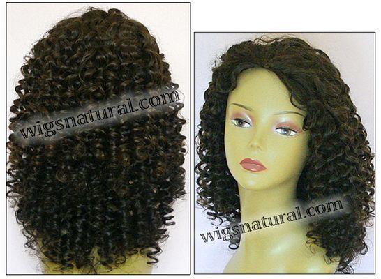 Glueless Lace Wigs, Full Hand-Tied Lace Front Wigs, Indian remy hair, style WNGL-SpiralCurl-M1Bx4Top1B-26, Custom Glueless Lace Wigs, Full Hand-Tied Lace Front Wigs, Indian remy hair, style WNGL-SpiralCurl-M1Bx4Top1B-26, Custom