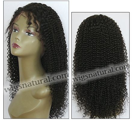 Glueless Lace Wigs, Full Hand-Tied Lace Front Wigs, Indian remy hair, style WNGL-tightestCurl-1B-26, Custom Glueless Lace Wigs, Full Hand-Tied Lace Front Wigs, Indian remy hair, style WNGL-tightestCurl-1B-26, Custom