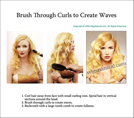 Hair Styling - Brush Through Curls to Create Waves