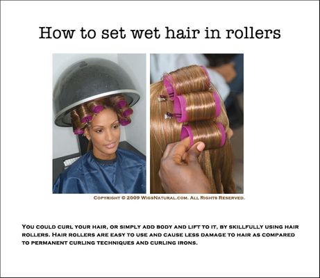 Hair Styling Skill - How to set wet hair in rollers