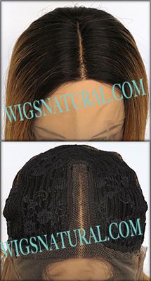 HRH-BRZ Lace Wig GETTY, Brazilian Virgin Remy Human Hair Wig, Color shown SOM RT 27/30